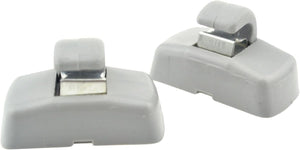 2pcs Grey Sun Visor Hook Clips 3B0857561B for VW Seat Skoda