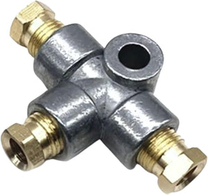 3 Way Brake Pipe T Piece Tee M10 Male Nuts - Hydraulic Handbrake Brake Line Union
