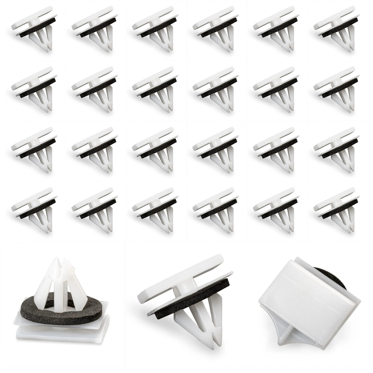 100pcs Ford Side Skirt Sill Trim Clips with Sponge Seal 5270438 5264089