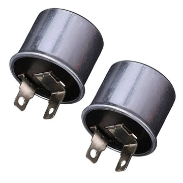 2pcs 2 Pin Flasher Relay 12V 20A 47W for LED Turn Signal Indicator Fix Cars Vans