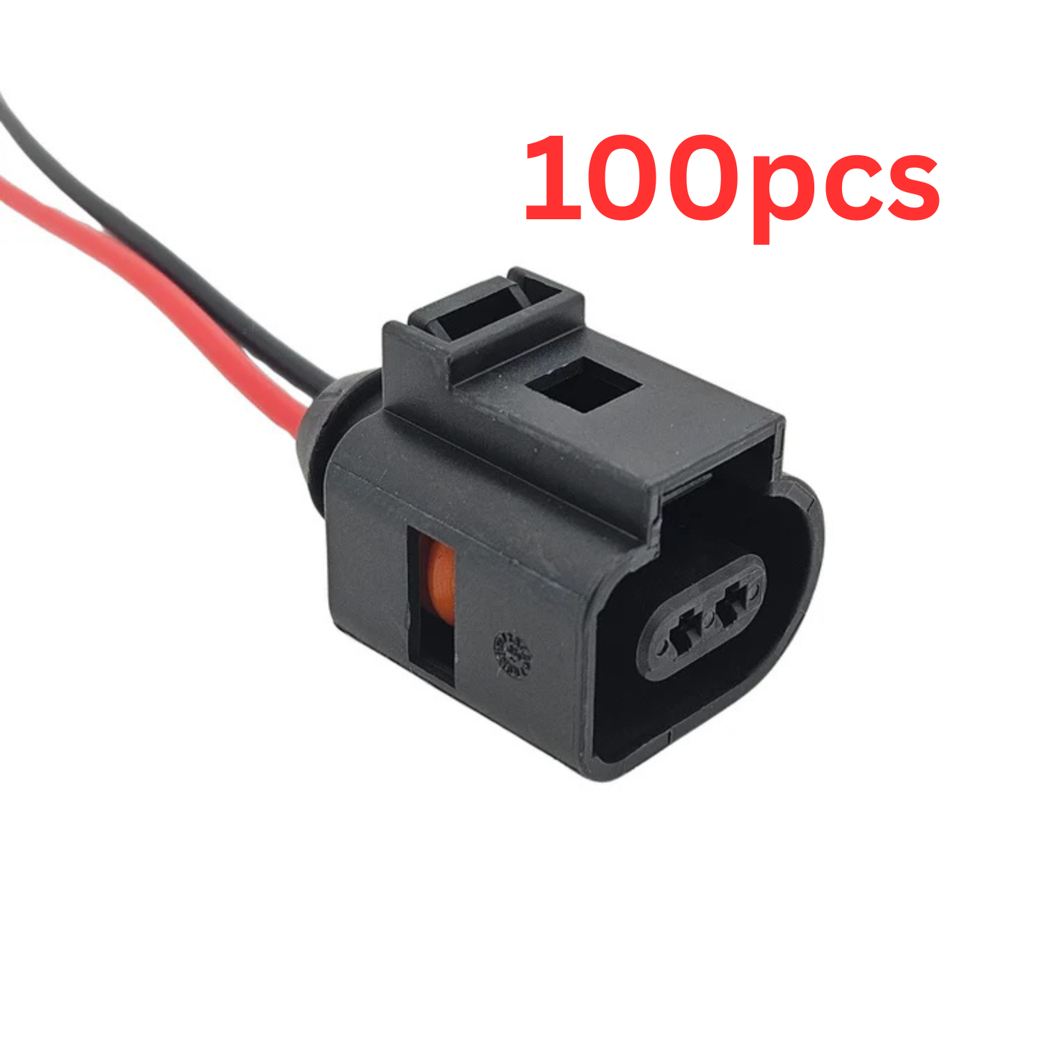 BULK PACK OF 100 - 2 Pin Auto Electrical Wiring Harness Plug 1J0973702 for VW Audi A3 A4 A6 A8 Q3 Q5 Q7 TT Passat B6 Tiguan Seat Leon