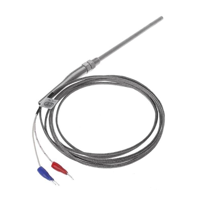 K type Thermocouple Cable 2m M8 Thread Temperature Sensor Probe 100mm
