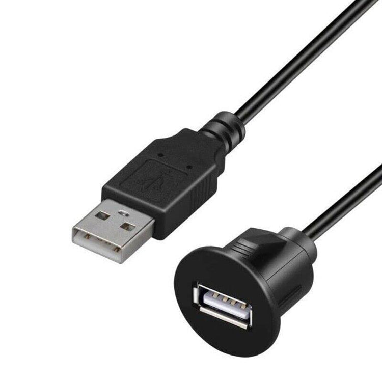 1m PC Car Dash Mount USB 2.0 Male - Female Socket Extension Panel Cable CAMPER