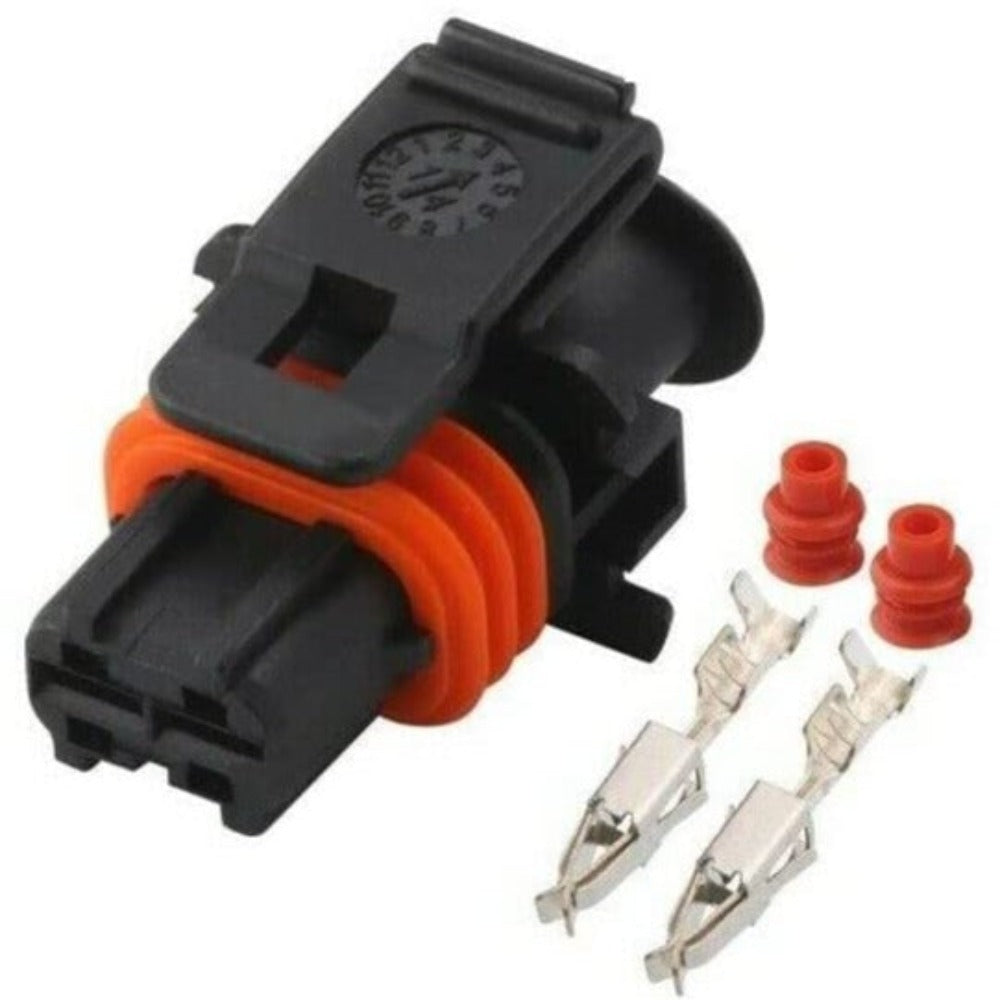 2 Pin Female Common Rail Diesel Injector Plug Connector For Bosch 1928