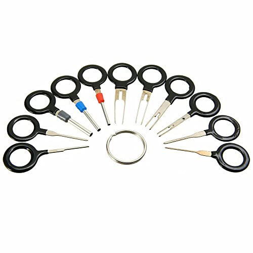 11pcs Automotive Removal Electrical Wire Terminal Crimp Connector Pin Key Tool Kit