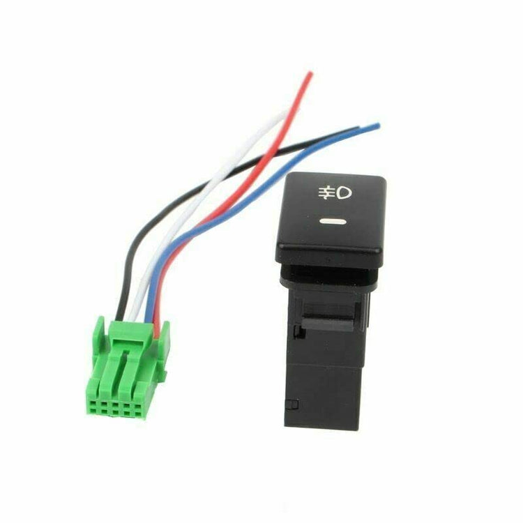 DC12V Rear Fog light Push Switch 4 Wire Button For Prius Toyota Corolla Camry
