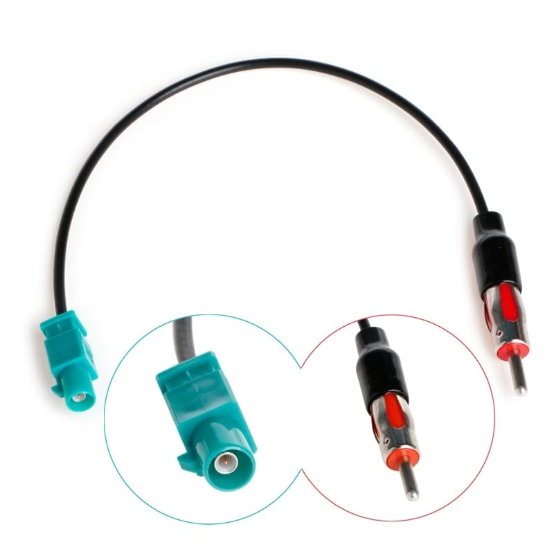 Fakra to Din ISO Audio Aerial Adaptor Cable Car Radio Antenna Car Radio Compatible for BMW, Ford, Volkswagen and more