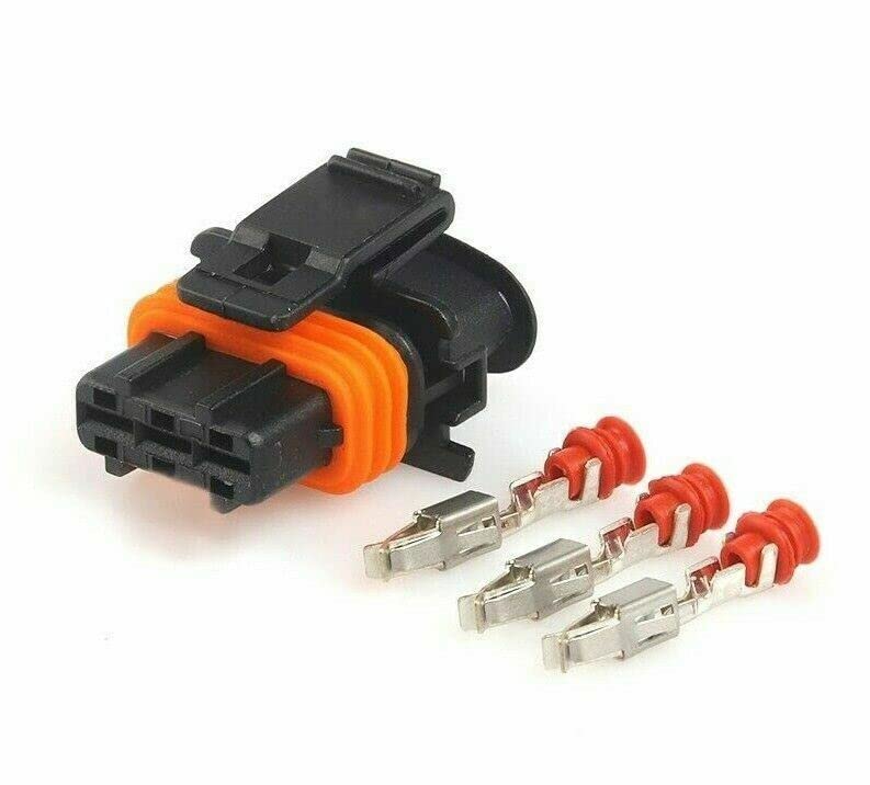 3 Way Pin for Bosch Common Rail Diesel Injector Plug Connectors Kit Ma